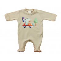 Vékony pamut rugdalózó – Dínó mintával