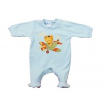 Vékony pamut rugdalózó – Maci mintával