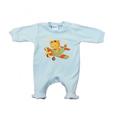 Vékony pamut rugdalózó – Maci mintával