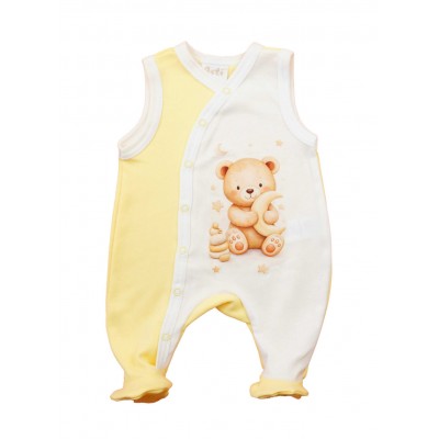 Ujjatlan pamut rugdalózó Maci mintával