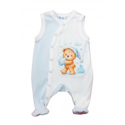 Ujjatlan pamut rugdalózó Maci mintával