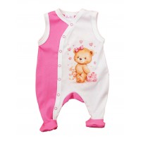 Ujjatlan pamut rugdalózó Maci mintával