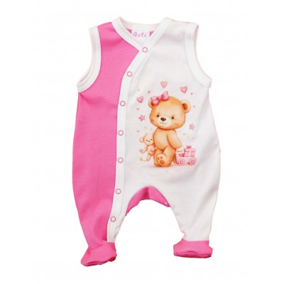 Ujjatlan pamut rugdalózó Maci mintával