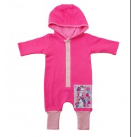 Kapucnis hosszú ujjú overál unikornis mintával