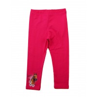 Kislány bolyhos leggings Lovas mintával