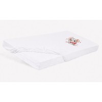 Bébi pamut gumis lepedő 60x120/70x140 - Kisegér mintával