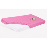 Bébi pamut gumis lepedő 60x120/70x140 - Kisegér mintával