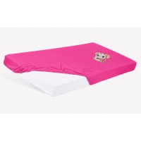 Bébi pamut gumis lepedő 60x120/70x140 - Kisegér mintával
