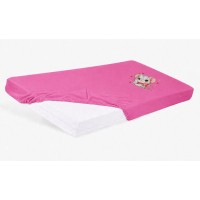 Bébi pamut gumis lepedő 60x120/70x140 - Kisegér mintával
