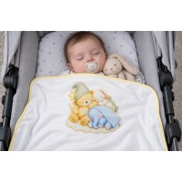 Baba pamut takaró 70 × 90 cm – maci mintával