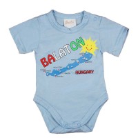 Rövid ujjú baba body Balaton felirattal