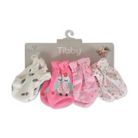 Moni Tibby kis kesztyűk 4 pár újszülött méret pamut lányos/pink Moni Tibby kis kesztyűk 4 pár újszülött méret pamut lányos/pink