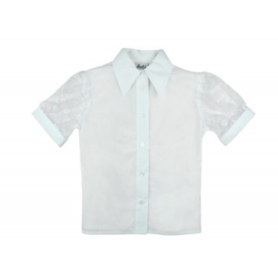 Rövid csipkés ujjú| alkalmi| ünneplő lányka blúz *isk