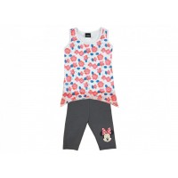 Disney Minnie lányka 2 részes ujjatlan-3/4 leggings szett