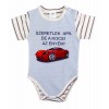 Feliratos rövid ujjú baba body