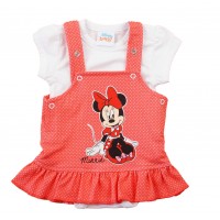 Disney Minnie 2 részes, kantáros szoknyás baba szett