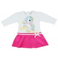 Unicorn Queen Unikornis hosszú ujjú alul kord lányka ruha