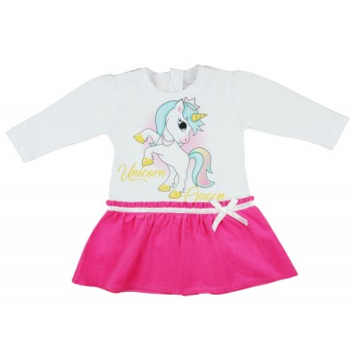 Unicorn Queen Unikornis hosszú ujjú alul kord lányka ruha