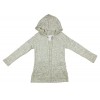 Lányka kapucnis kötött kardigán