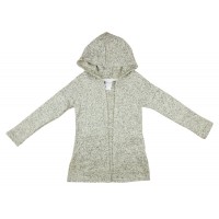 Lányka kapucnis kötött kardigán