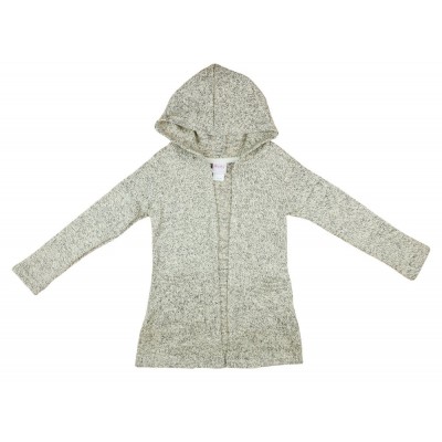 Lányka kapucnis kötött kardigán