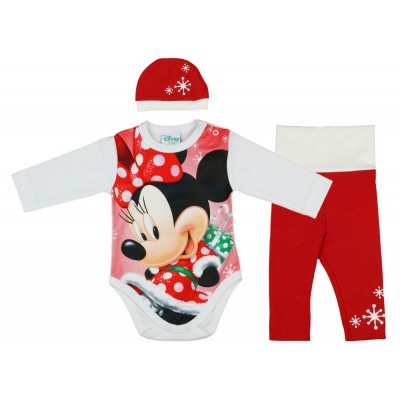 Disney Minnie 3 részes (sapka+nadrág+body) szett Karácsony