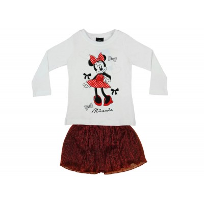 Disney Minnie 2 részes hosszú ujjú póló/szoknya szett