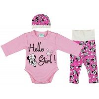 Disney Minnie 3 részes (sapka+nadrág+body) szett Hello Girl!
