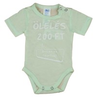 Ölelés 200 Ft feliratos rövid ujjú baba body zöld Ölelés 200 Ft feliratos rövid ujjú baba body zöld