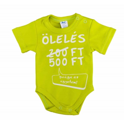 Rövid ujjú feliratos baba body