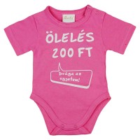 Ölelés 200 Ft feliratos rövid ujjú baba body zöld Ölelés 200 Ft feliratos rövid ujjú baba body zöld