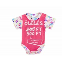 Rövid ujjú feliratos baba body