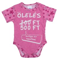 Rövid ujjú feliratos baba body