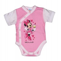 Disney Minnie rövid ujjú elöl patentos baba body