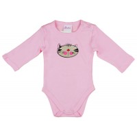 Cicus hosszú ujjú baba body rózsaszín