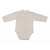 Egyszínű, hosszú ujjú elöl patentos baba body