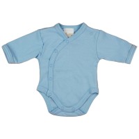 Egyszínű, hosszú ujjú elöl patentos baba body