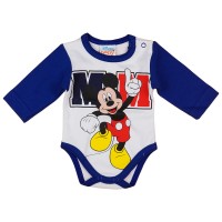 Disney Mickey hosszú ujjú baba body fehér