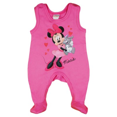 Disney Minnie szívecskés| nyuszis ujjatlan baba rugdalózó