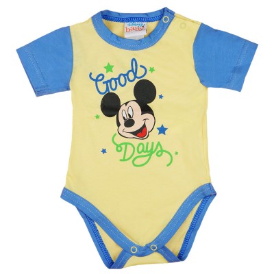 Disney Mickey Good days feliratos rövid ujjú baba body