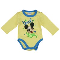 Disney Mickey Good Days hosszú ujjú baba body sárga