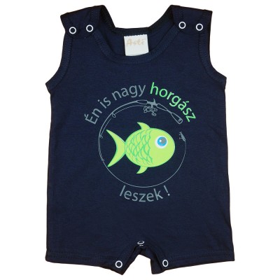 Én is nagy horgász leszek feliratos ujjatlan napozó