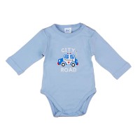 Rendőrautós hosszú ujjú baba body kék Rendőrautós hosszú ujjú baba body kék