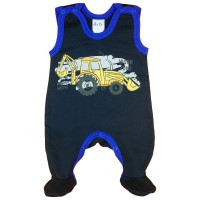 Work Zone munkagépes belül bolyhos ujjatlan rugdalózó