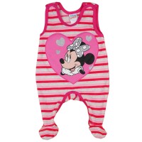 Disney Minnie szívecskés ujjatlan plüss rugdalózó