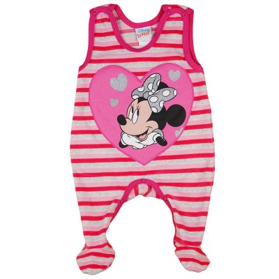 Disney Minnie szívecskés ujjatlan plüss rugdalózó