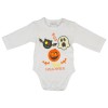 Halloween hosszú ujjú baba body fehér