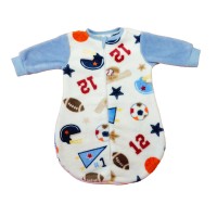 Hosszú ujjú wellsoft hálózsák – 2,5 TOG, Baseball mintás 
