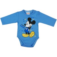 Disney Mickey hosszú ujjú baba body kék