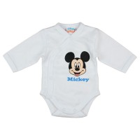 Disney Mickey hosszú ujjú baba body fehér